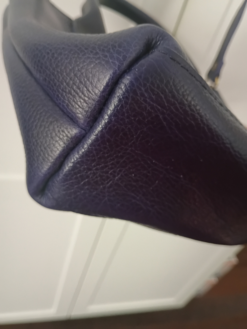 💙Portland Leather Small Rain Drop Cross Body Cobalt Blue w/ Ziipper💙 - Picture 12 of 15